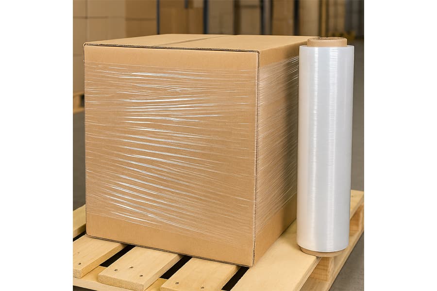 Ảnh: Màng PE LDPE quấn hàng hóa và pallet trong kho